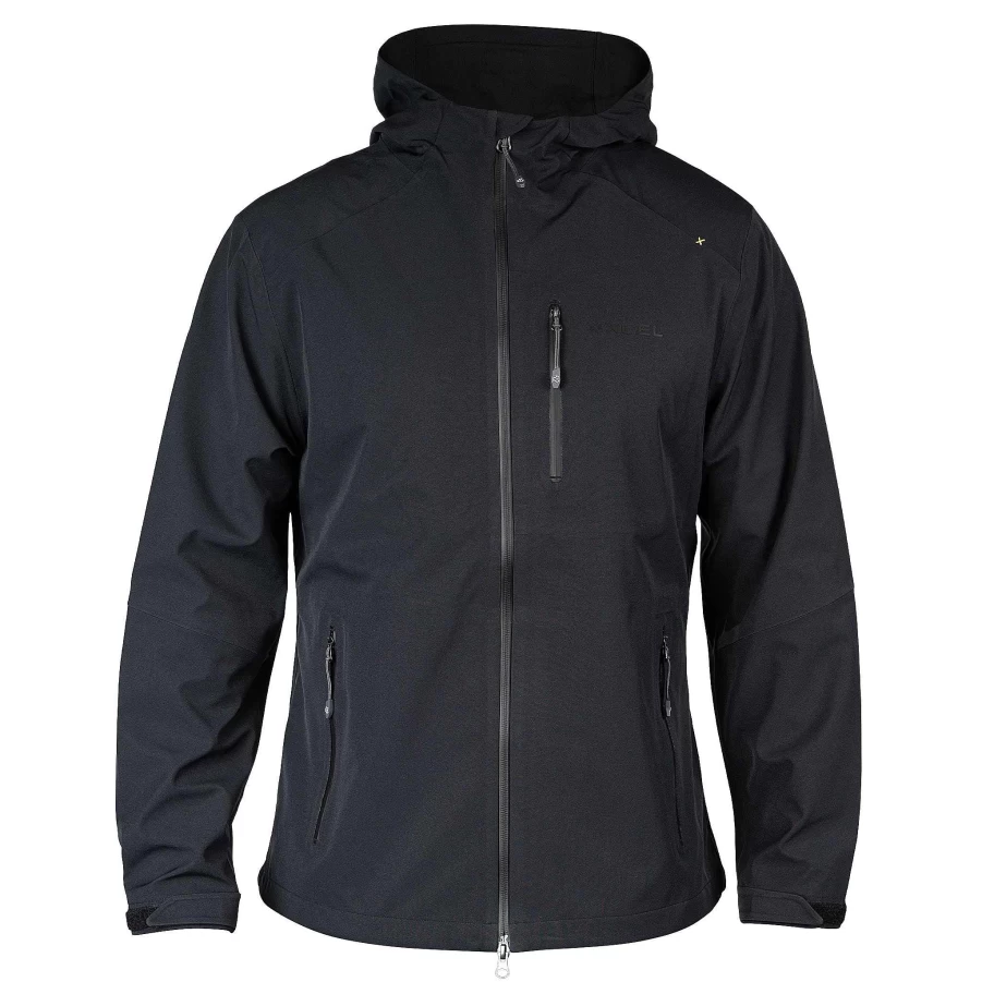 Xcel Men's Black Drylock Waterproof Rain Jacket for Outdoor Protection