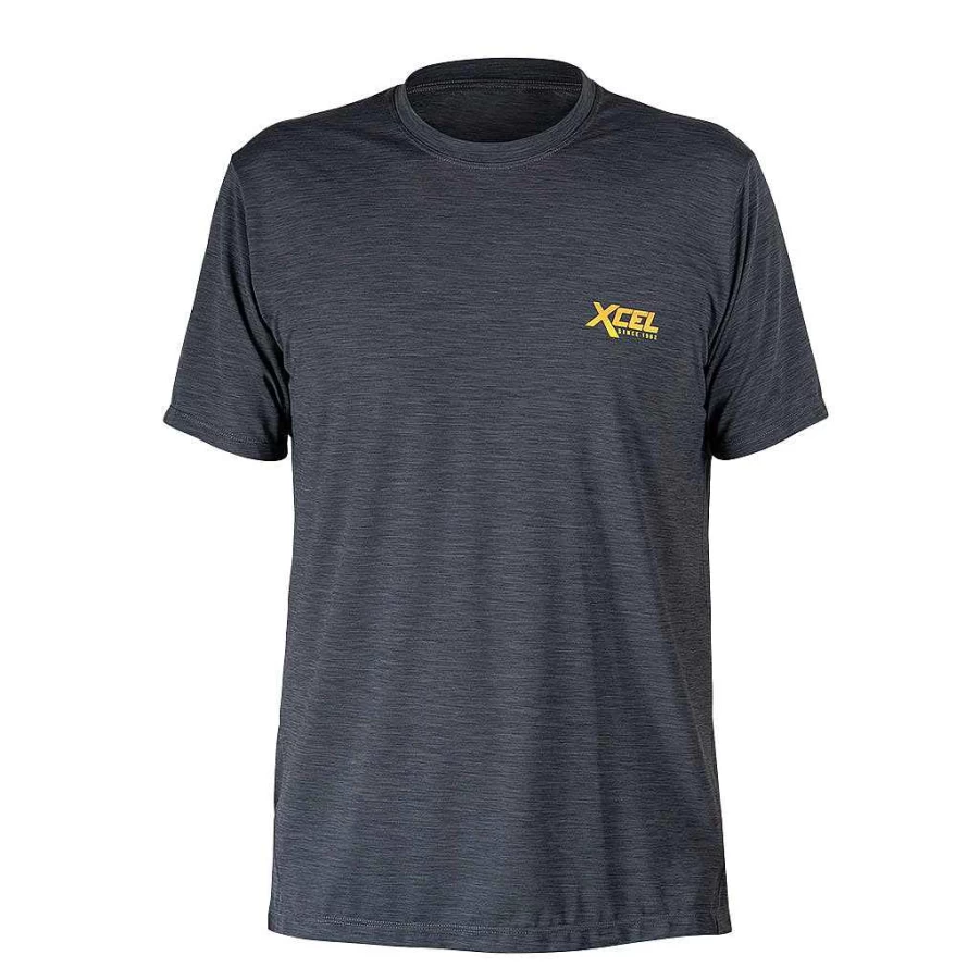 Xcel Men's Black Retro Short Sleeve Relaxed Fit UV Protection T-Shirt